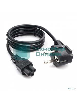 Кабель питания для ноутбуков Cablexpert PC-186-ML12-1M, 1м, Schuko- C5, 10А, пакет