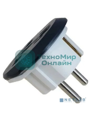 Адаптер-переходник PREMIER 11626/20 (1 розетка) темно-серый