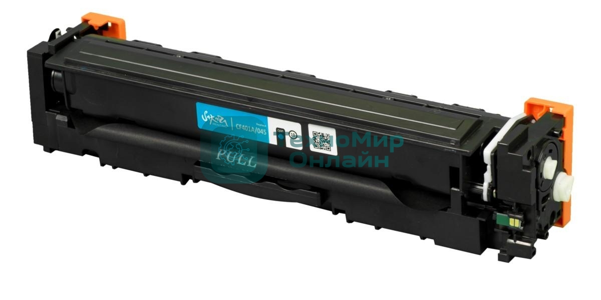 Картридж Sakura CF401A/045С для HP, Canon синий, 1300 стр