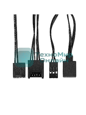 Кабель-адаптер ExeGate EX-CC-F6pARGb-3pARGD+4p для подключения вентиляторов с подсветкой ARGb 6pin к матплатам с ARGb подсветкой (6pin ARGb/5V 3pin ARGb + 4pin)