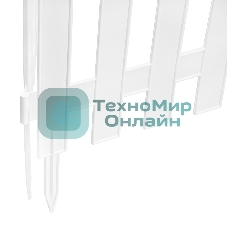 Забор декоративный Palisad 36х300 см, белый