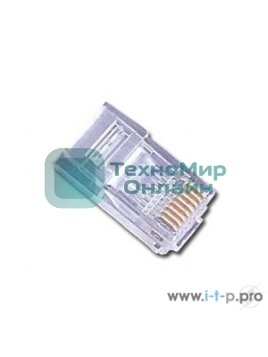 Вилка RJ-45 (8P8C) PLUG3UP6/10 универсальная cat.5e, контакты 6 микродюймов