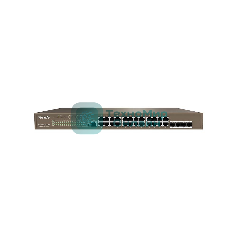 Коммутатор Tenda TEG5328P-24-410W 24PORT 1000M POE 4SFP