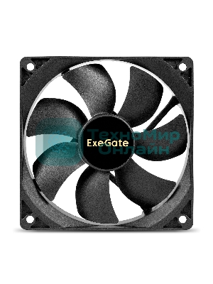 Вентилятор для корпуса ExeGate ExtraPower EP12025BM черный, 120 мм, 1850 об/мин, 30 дБ, 2 pin