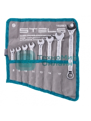 Набор ключей комбинированных Stels 8 шт. 8-19 мм антислип