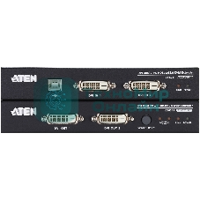 Удлинитель, KVM USB 2xDVI Single Link+AUDIO+RS232, 100 м., 1xUTP, макс.разр.1920х1200 60Hz 90м Cat5e;100м Cat6/6a/1080p 100м HDBaseT;1920x1200 150м cat6/6a LongReach HDBaseT, 2xDVI-D+2MINIJACK+DB9+USB B>3xUSB A, бп 220> 5V, ATEN CE624-AT-G