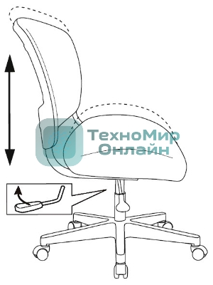 Кресло Бюрократ CH-W296NX белый, сетка, 120 кг