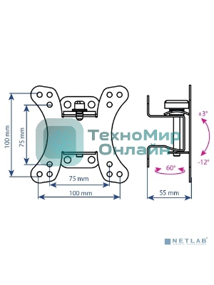 Кронштейн Kromax GALACTIC-10 черный
