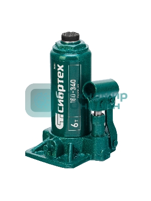 Домкрат гидравлический Сибртех бутылочный, 6т, 180-340 мм