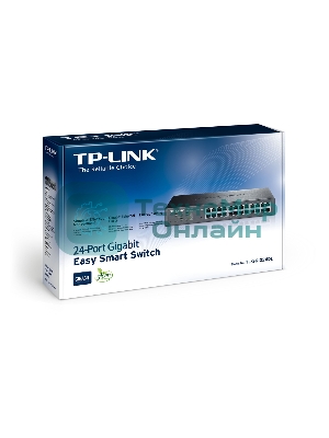 Коммутатор TP-Link SMB TL-SG1024DE 24-Port Gigabit Easy Smart Switch, 24 10/100/100Mbps RJ45 ports, MTU/Port/Tag-based VLAN, QoS, IGMP Snooping
