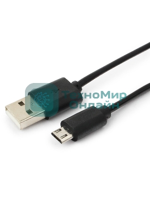 Кабель Cablexpert USB2.0 Pro, AM/microBM 5P, 1.8м, витой, черный, пакет (CC-mUSB2C-AMBM-6)