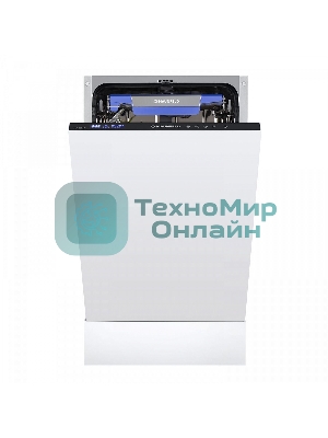 Встраиваемая посудомоечная машина Maunfeld MLP-08IMR, белый/черный, 44.5 см, 10 компл., 47 дБ, класс A++