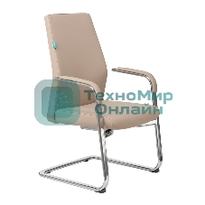 Кресло Бюрократ JONS-LOW-V бежевый, кожа