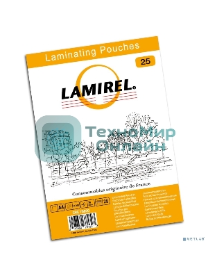 Пленка для ламинирования Fellowes 75мкм A4 (25шт) глянцевая216x303мм Lamirel (LA-78800)
