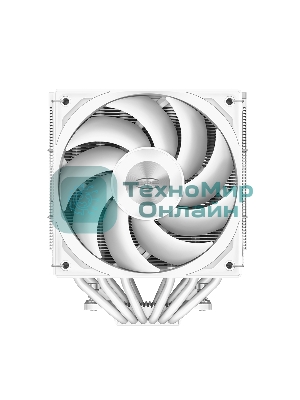 Кулер для процессора PCCooler RZ620 WH (260W, 4-pin PWM, 158мм, Al/Cu, 6x6мм, 2x120мм, 86.73CFM, 32dBA, 1800RPM, S: 1851/1700/1200/115X, AM5/AM4, белый)