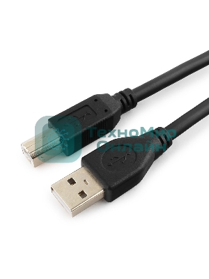 Кабель Gembird/Cablexpert USB 2.0 Pro, AM/BM, 4.5м, экран,2феррит.кольца, черный, пакет