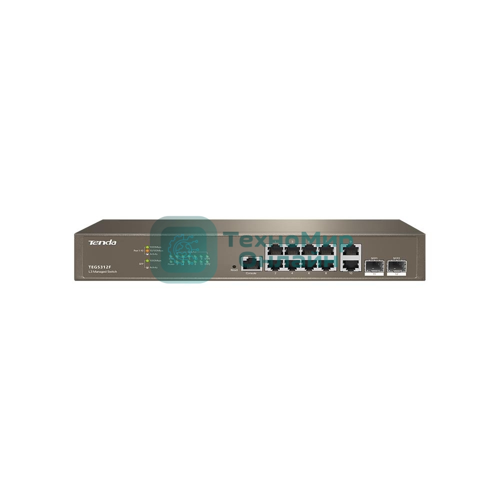 Коммутатор TENDA TEG5312F 10PORT 1000M 2SFP
