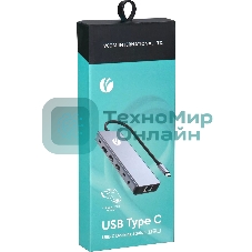 USB-концентратор TypeC -->(2HDMI+DP)4K*60Hz+3USB3.0+TC+USB2.0+RJ45+SD+TF+PD+audio+TCадаптер