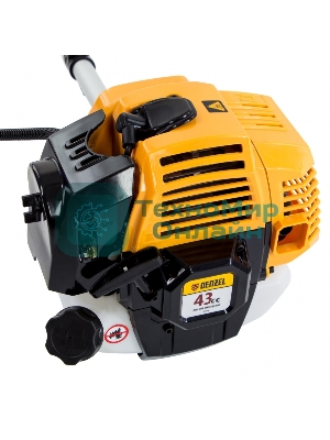 Триммер бензиновый Denzel DR-43S, 43 см3, разъемная штанга, состоит из 2 частей