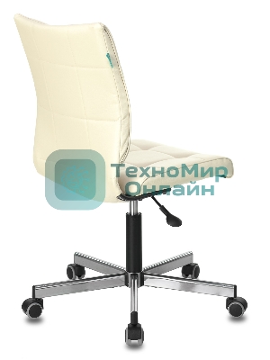 Кресло Бюрократ CH-330M/BEIGE бежевый, экокожа, 120 кг, механизм качания, без подлокотников