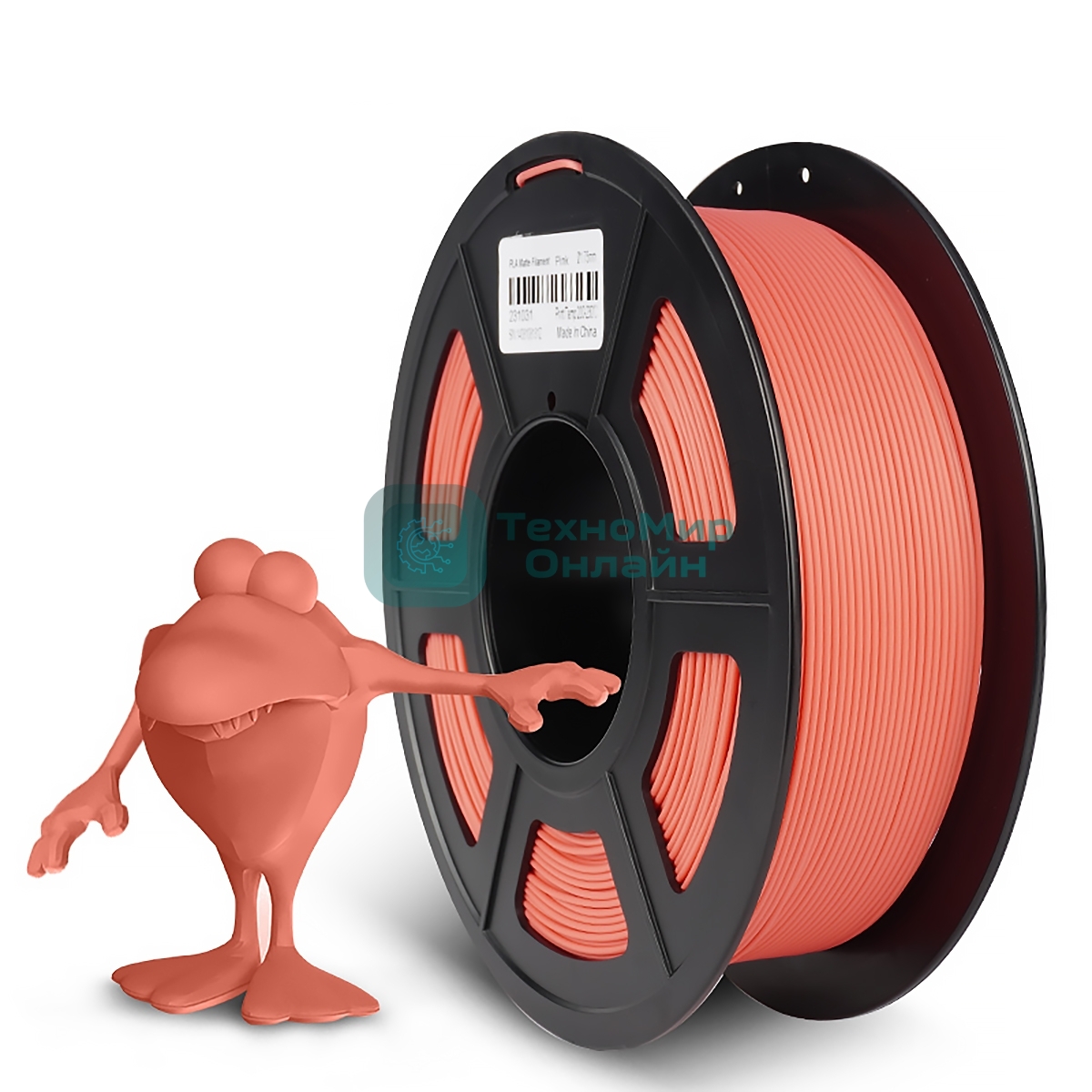 Филамент NVPrint PLA Matte Pink для 3D печати диаметр 1.75мм длина 330 метров масса 1 кг