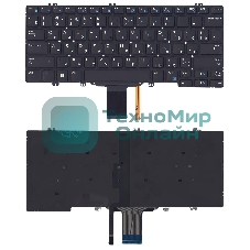 Клавиатура для ноутбука Dell Latitude E5280 черная с подсветкой