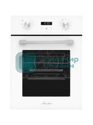Духовой шкаф электрический Monsher MOE 4592 Blanc ширина 45 см, High-Tech, 50 л, гидролизная очистка, 9 режимов, белый