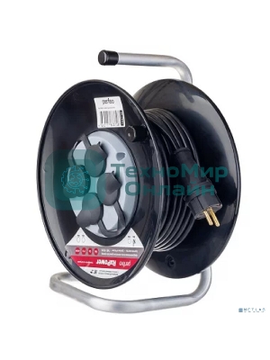 Удлинитель на катушке без заземления PERFEO RU POWER 40м 4гн 16А ПВС 2х2,5 IP44 (РБК16).