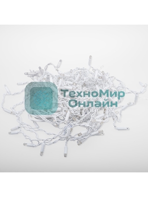 Гирлянда Neon-night Айсикл (бахрома) светодиодный, 2,4х0,6м, эффект мерцания, белый провод, 230 В, диоды белые, 88 LED