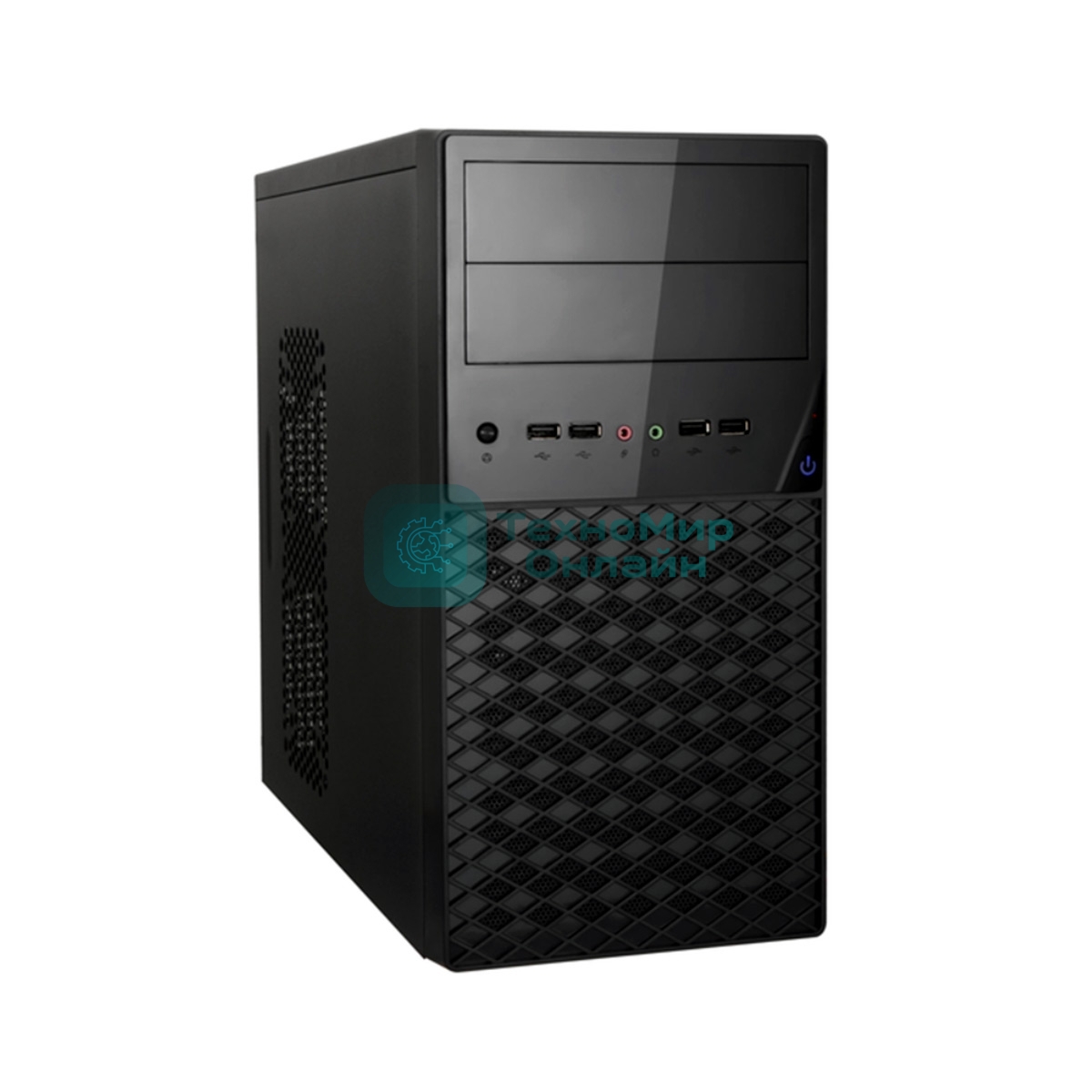Компьютерный корпус ExeGate EX284029RUS Minitower BA-203U Black, mATX, (AA450, 80мм), 2хUSB+1хUSB 3.0, Audio