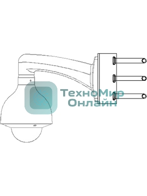 Кронштейн для крепления на столб видеокамер серий HFWxxS, HFWxxR-Z/VF,SD60/6AE/6AL, SD59/50/40, SD6C, SD42, SD29 Кронштейн для крепления на столб видеокамер серий HFWxxS, HFWxxR-Z/VF,SD60/6AE/6AL, SD59/50/40, SD6C, SD42, SD29