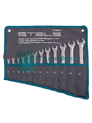 Набор ключей комбинированных Stels 12 шт. 6-22 мм антислип