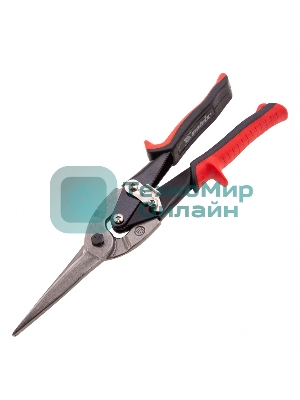 Ножницы по металлу Matrix, удлиненные, 285 мм, пряморежущие, обрезиненные рукоятки