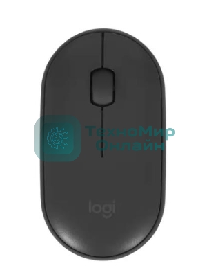 Мышь беспроводная Logitech Pebble M350 графитовый, 1000 dpi, радиоканал, Bluetooth, USB, кнопки - 3