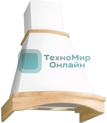 Вытяжка каминная Elikor Ротонда 50П-650-П3Л бежевый/неокрашенный дуб управление: ползунковое (1 мотор)