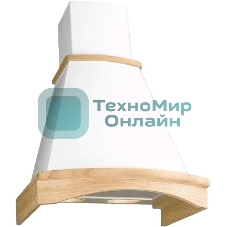 Вытяжка каминная Elikor Ротонда 50П-650-П3Л бежевый/неокрашенный дуб управление: ползунковое (1 мотор)