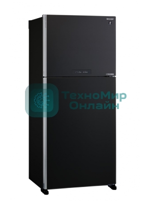 Холодильник Sharp SJ-XG55PMBK черный двухкамерный 394/162л морозилка сверху, No Frost