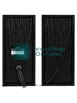 Колонки SVEN SPS-603 черный USB-порт ПК, ноутбука или адаптер 5V DC