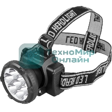 Фонарь ULTRAFLASH LED5362налобн аккум 220в черный 7led 2 реж пласт бокс