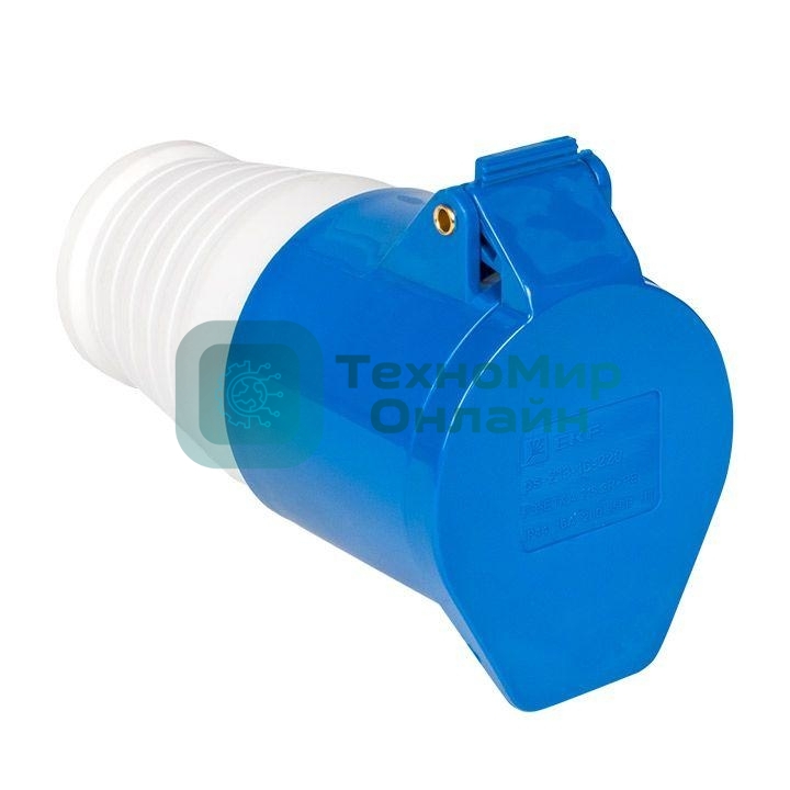 Розетка кабельная 16А 220В 2P+РЕ IP44 (213) EKF ps-213-16-220