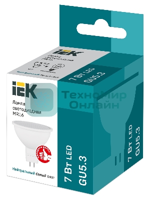 Лампа cветодиодная IEK LLE-MR16-7-230-40-GU5 ECO MR16 софит 7Вт 230В 4000К GU5.3