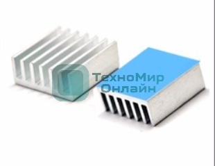 Аллюминиевый радиатор 14х14х10 мм с термоскотчем 3M 8810