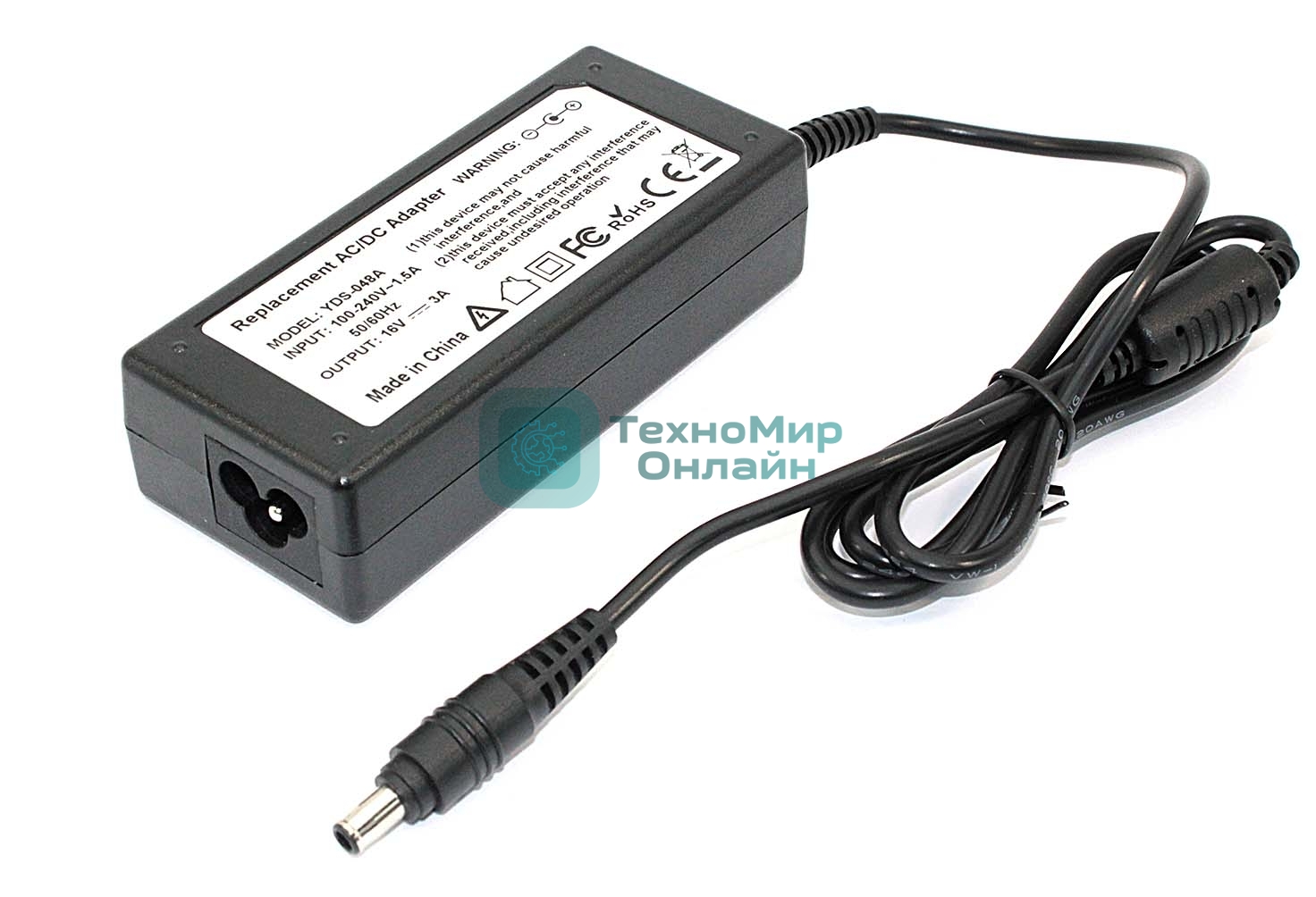 Блок питания (сетевой адаптер) для ноутбуков Samsung 16V 3A 5.0x3.0 OEM