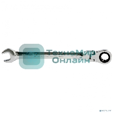 Ключ комбинированный трещоточный Matrix 10 мм, CrV шарнирный зерк.хром professional