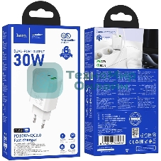 Сетевое зарядное устройство Hoco N63 Gentle 30W 3A (PD+QC) белый