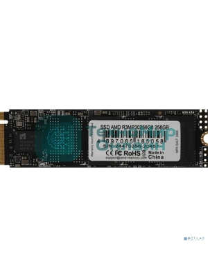 Накопитель SSD AMD Radeon R3MP30256G8, 256Gb, PCIe 3.0 x4, M.2 2280, NVMe, R/W 2000/1300