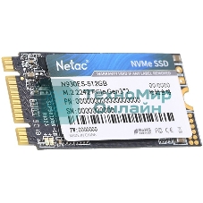 Накопитель SSD Netac N930ES, 512Gb, PCIe 3.1 x2, M.2 2242, NVMe, R/W 1650/1500