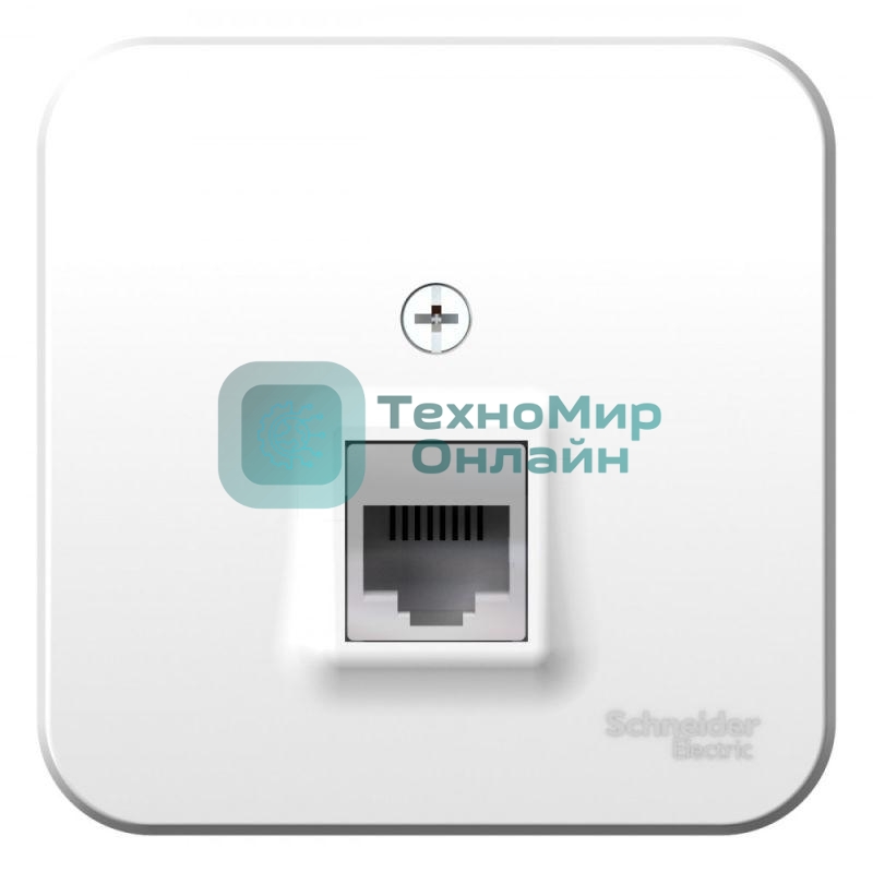 Розетка телефонная 1-м ОП Blanca RJ11 изол. пласт. бел. SchE BLNIA011001