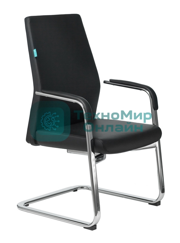 Кресло Бюрократ JONS-LOW-V черный, кожа