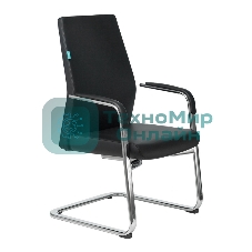 Кресло Бюрократ JONS-LOW-V черный, кожа